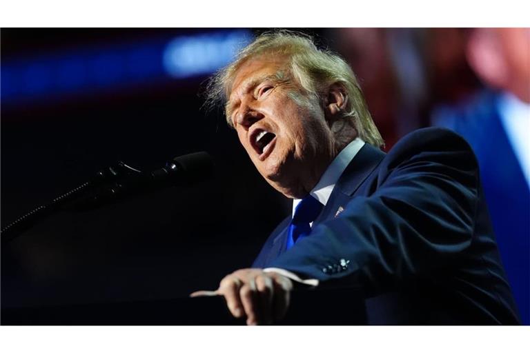 US-Präsident Donald Trump spricht beim Parteitag der Republikaner.