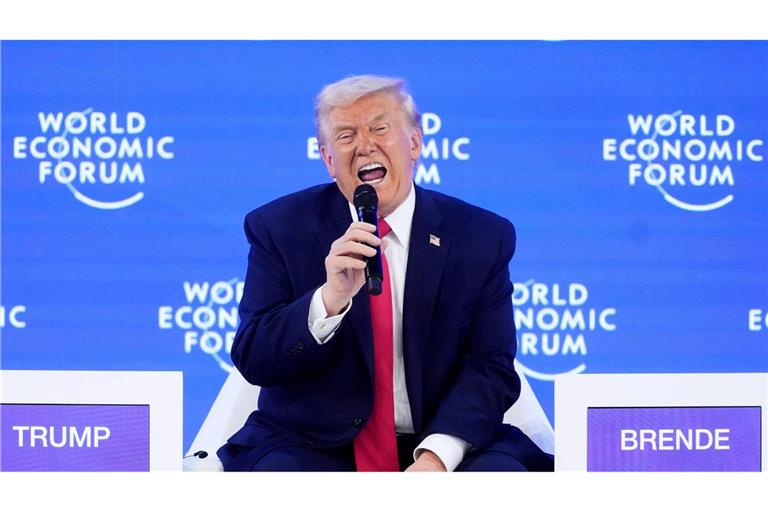 US-Präsident Donald Trump spricht rund 70 Minuten in Davos.