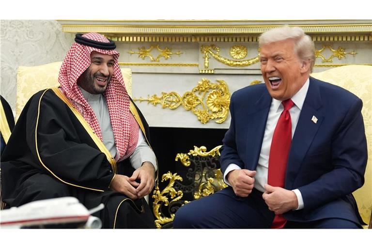 US-Präsident Donald Trump traf den saudi-arabischen Kronprinzen Mohammed bin Salman im Oval Office des Weißen Hauses.