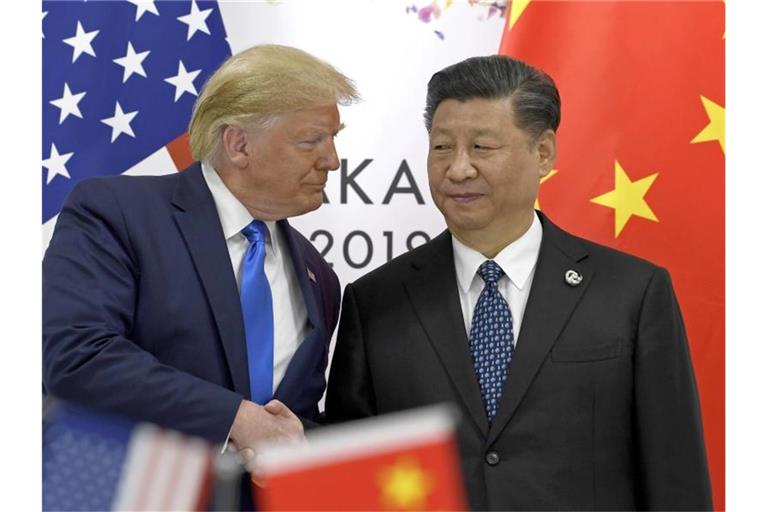 US-Präsident Donald Trump und der chinesische Präsident Xi Jinping am Rande des G-20-Gipfels in Osaka. Foto: Susan Walsh/AP