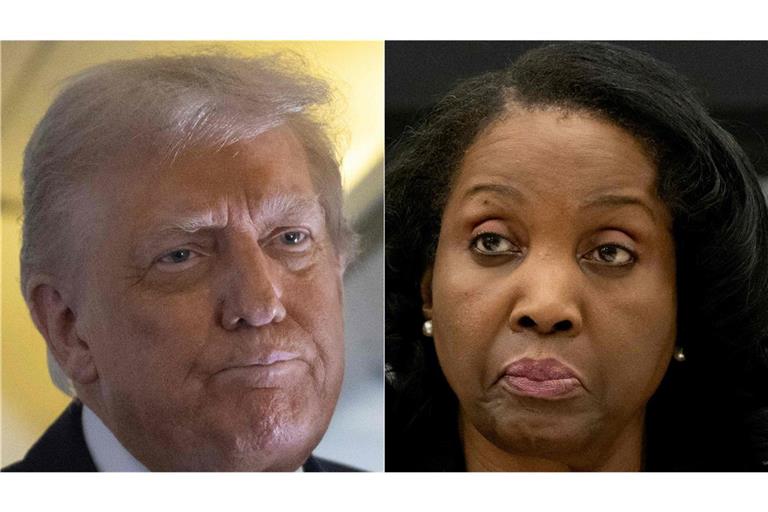 US-Präsident Donald Trump und die Zentralbank-Vorständin Lisa Cook