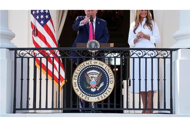 US-Präsident Donald Trump und First Lady Melania Trump feiern den Unabhängigkeitstag.