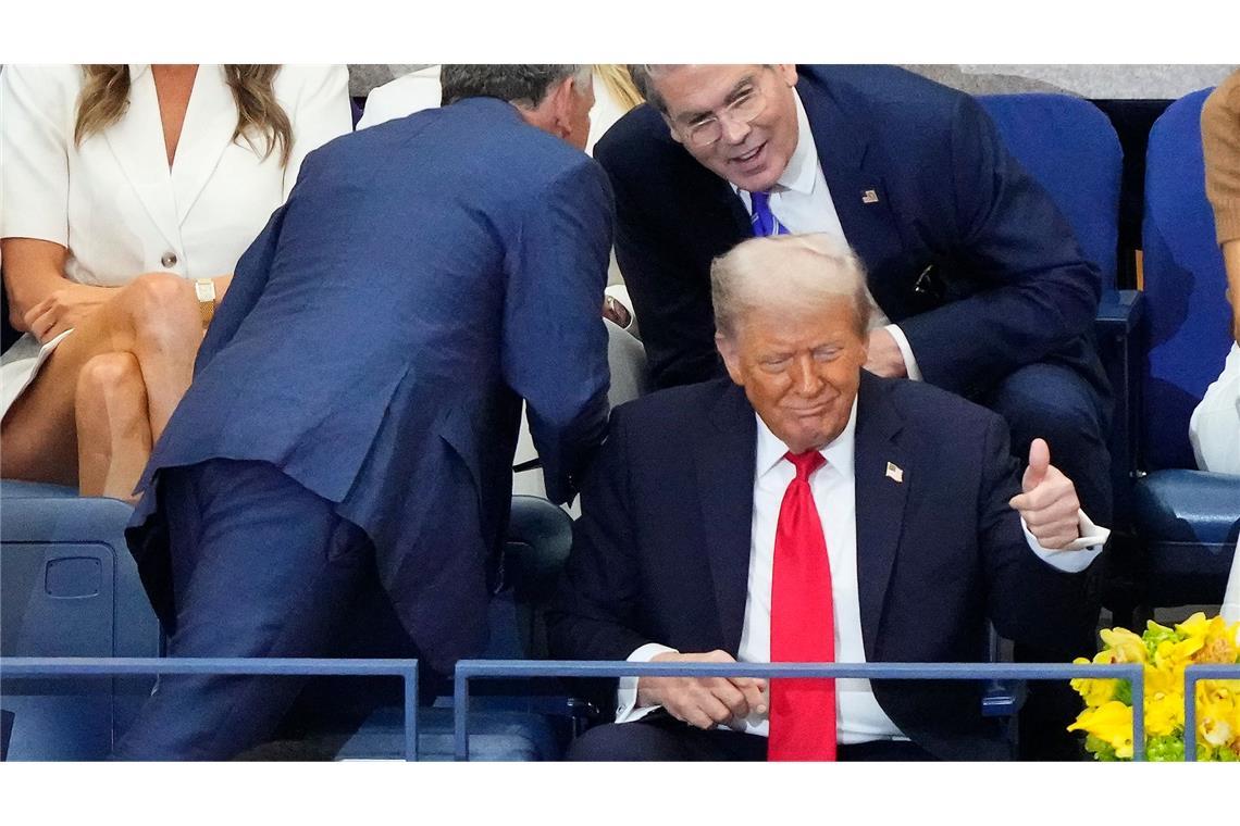 US-Präsident Donald Trump verfolgte das Finale auf der Tribüne.