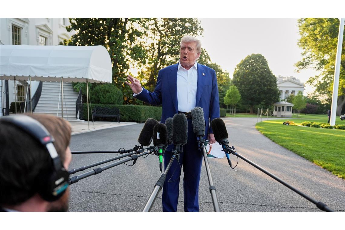 US-Präsident Donald Trump will nach eigenen Worten keine Machtwechsel im Iran erreichen.