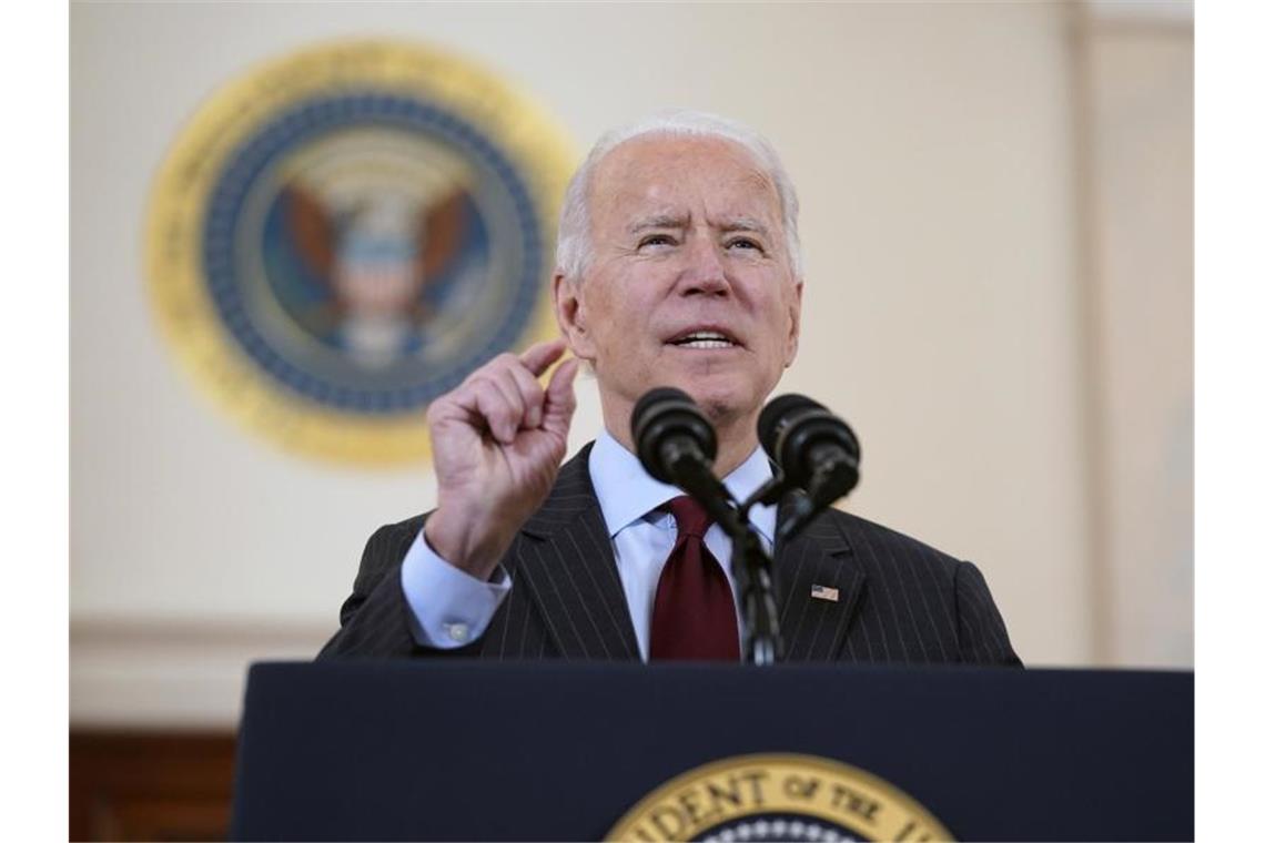 US-Präsident Joe Biden gedenkt mit einer Ansprache der rund 500.000 Corona-Toten im Land. Foto: Evan Vucci/AP/dpa