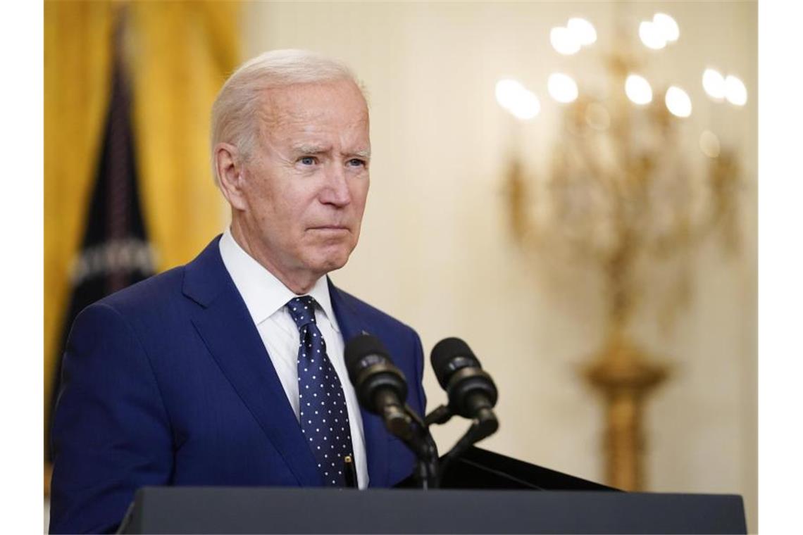 US-Präsident Joe Biden hat Investitionen in Höhe von rund einer Billion Dollar sowie 800 Milliarden Dollar an Steuererleichterungen für Familien vorgeschlagen. Foto: Andrew Harnik/AP/dpa