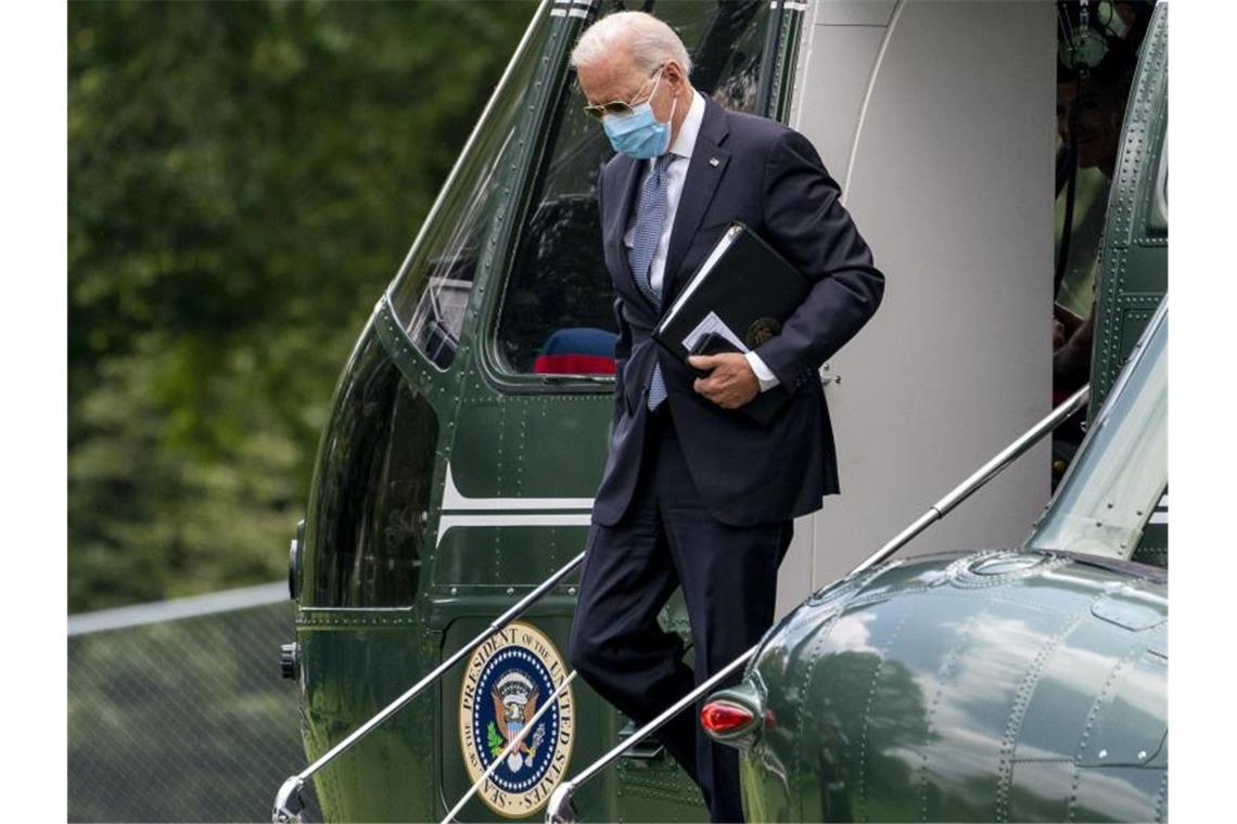 US-Präsident Joe Biden. Mit Stand Montag haben 70 Prozent aller Erwachsenen in den USA mindestens eine Impfdosis erhalten. Foto: Andrew Harnik/AP/dpa