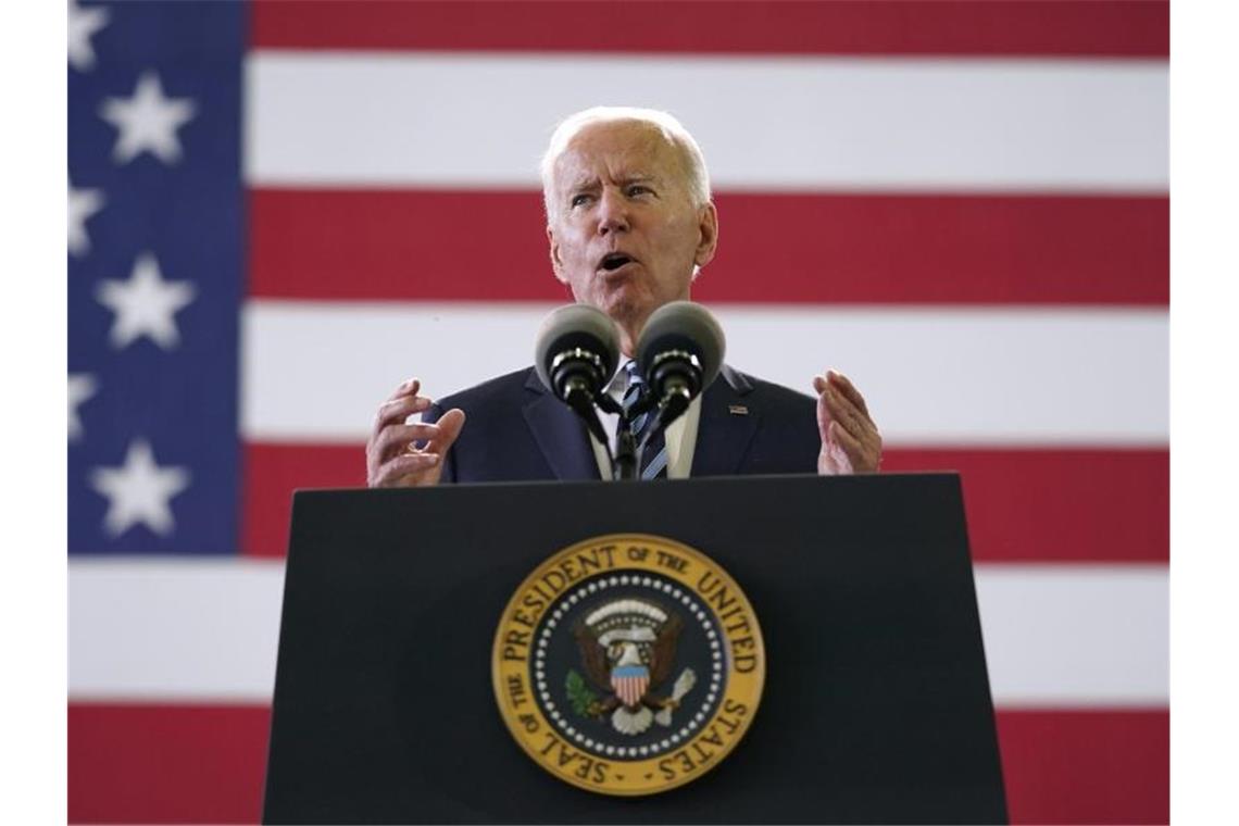 US-Präsident Joe Biden ruft zum Auftakt seiner ersten Europareise zur Verteidigung der Demokratie auf. Foto: Patrick Semansky/AP/dpa