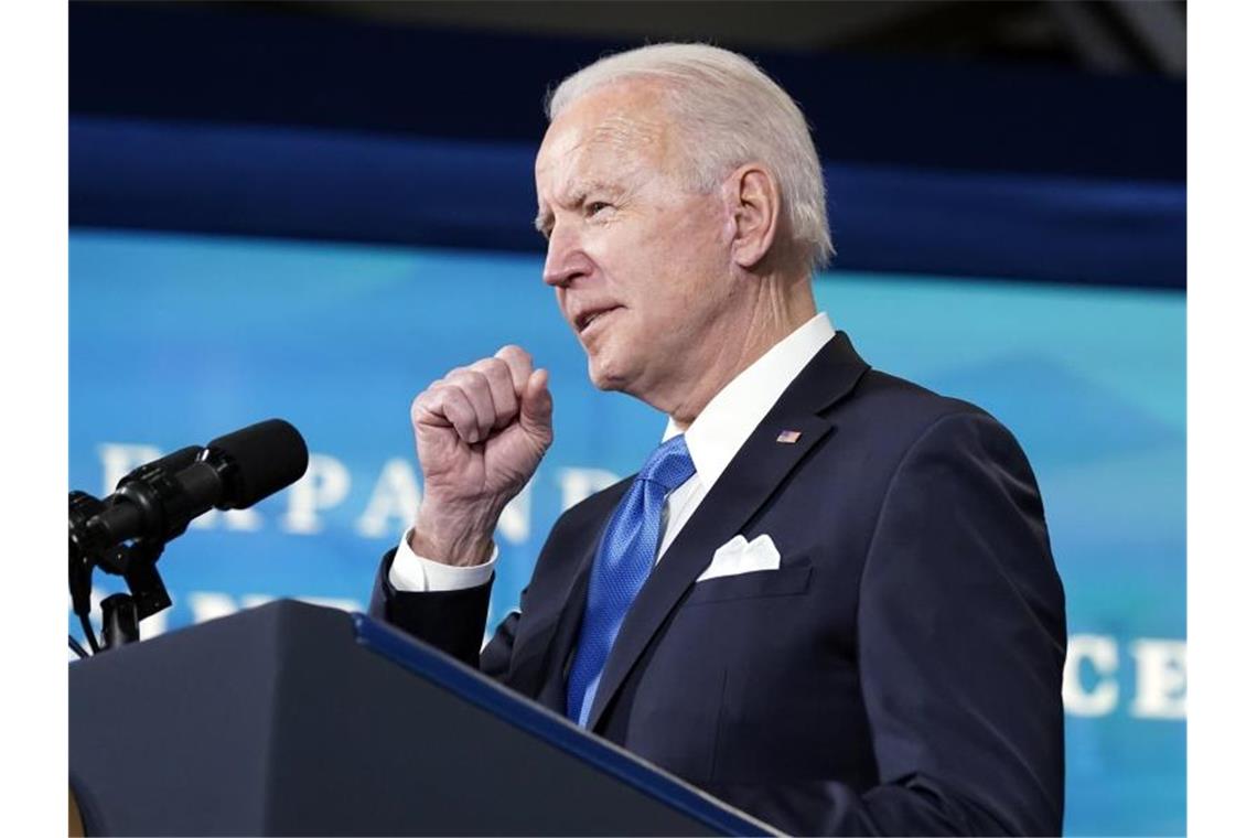 US-Präsident Joe Biden soll den billionenschweren „Rettungsplan“ morgen in Kraft setzen. Foto: Andrew Harnik/AP/dpa