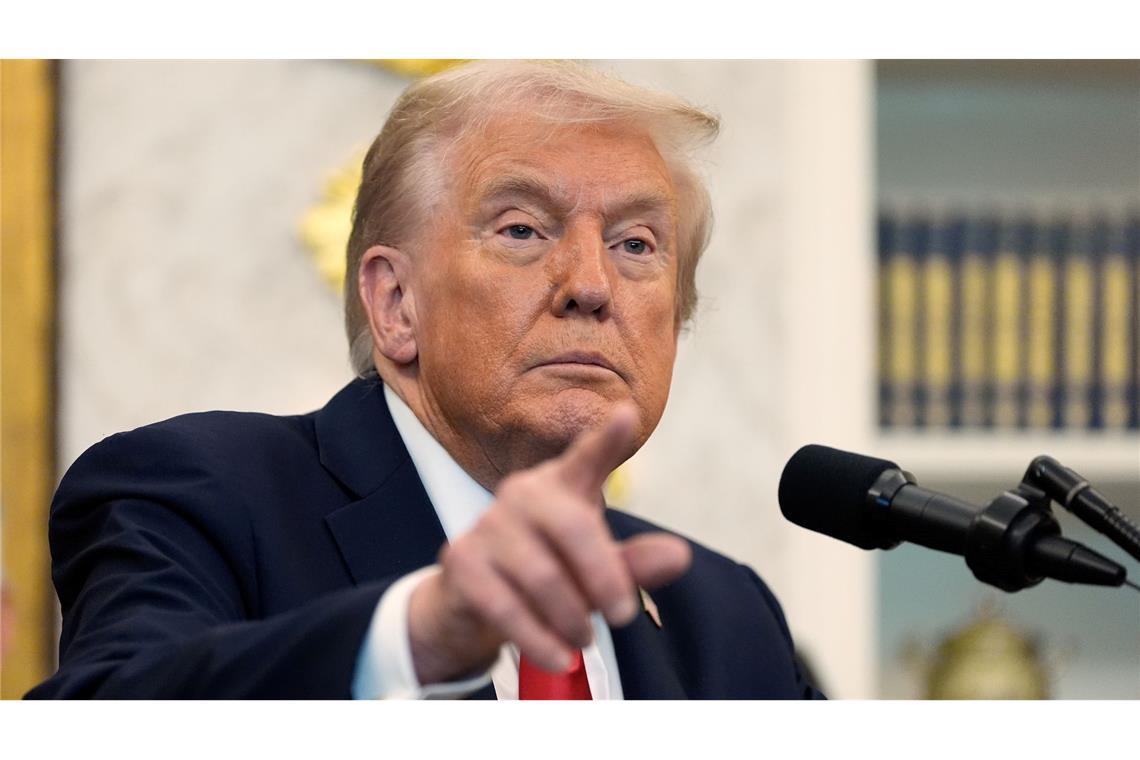 US-Präsident Trump droht der Hamas mit dem Tod.