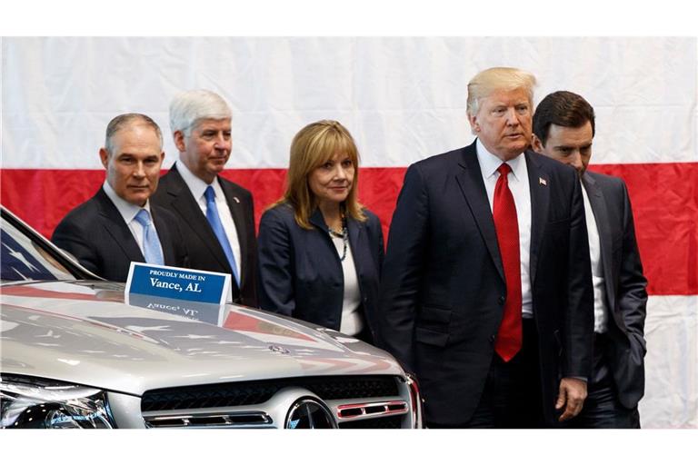 US-Präsident Trump hat Strafzölle auf Auto-Importe aus dem Ausland angekündigt. (Archivbild)