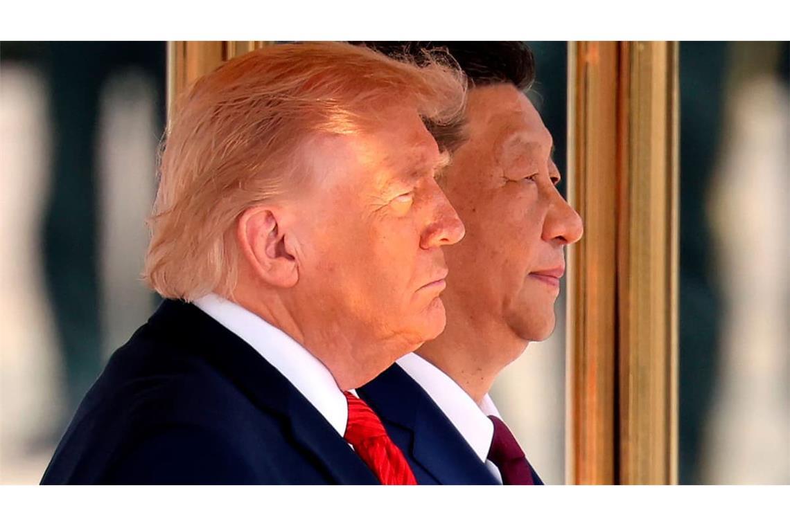 US-Präsident Trump mit Xi Jinping bei seinem Besuch in China in diesem Jahr.