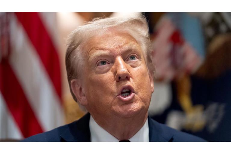 US-Präsidenten Trump. Der Krieg im Iran treibt die US-Inflationsrate im März deutlich nach oben (Archiv)