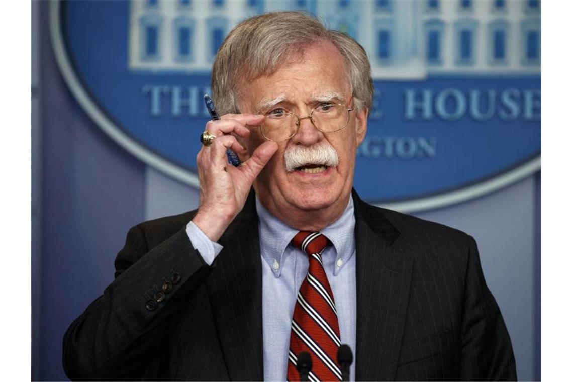 Mutmaßliche Angriffe auf Öltanker: USA beschuldigen den Iran US-Sicherheitsberater John Bolton im Weißen Haus. Foto: Evan Vucci/AP