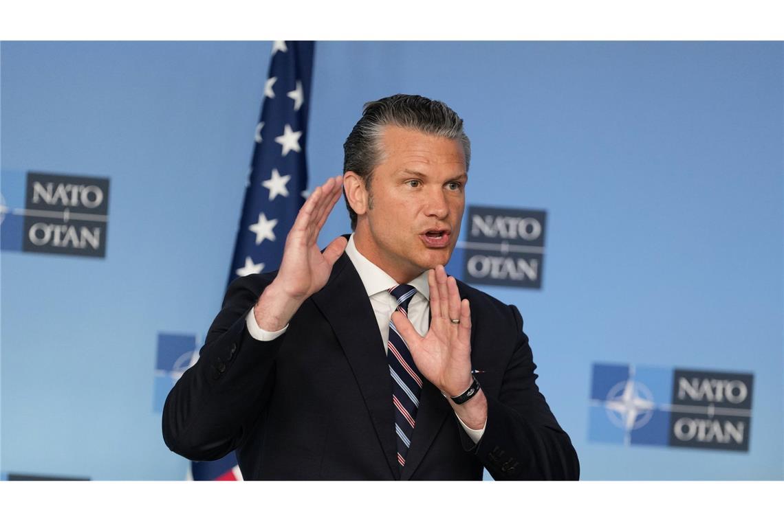 US-Verteidigungsminister Pete Hegseth findet klare Worte.
