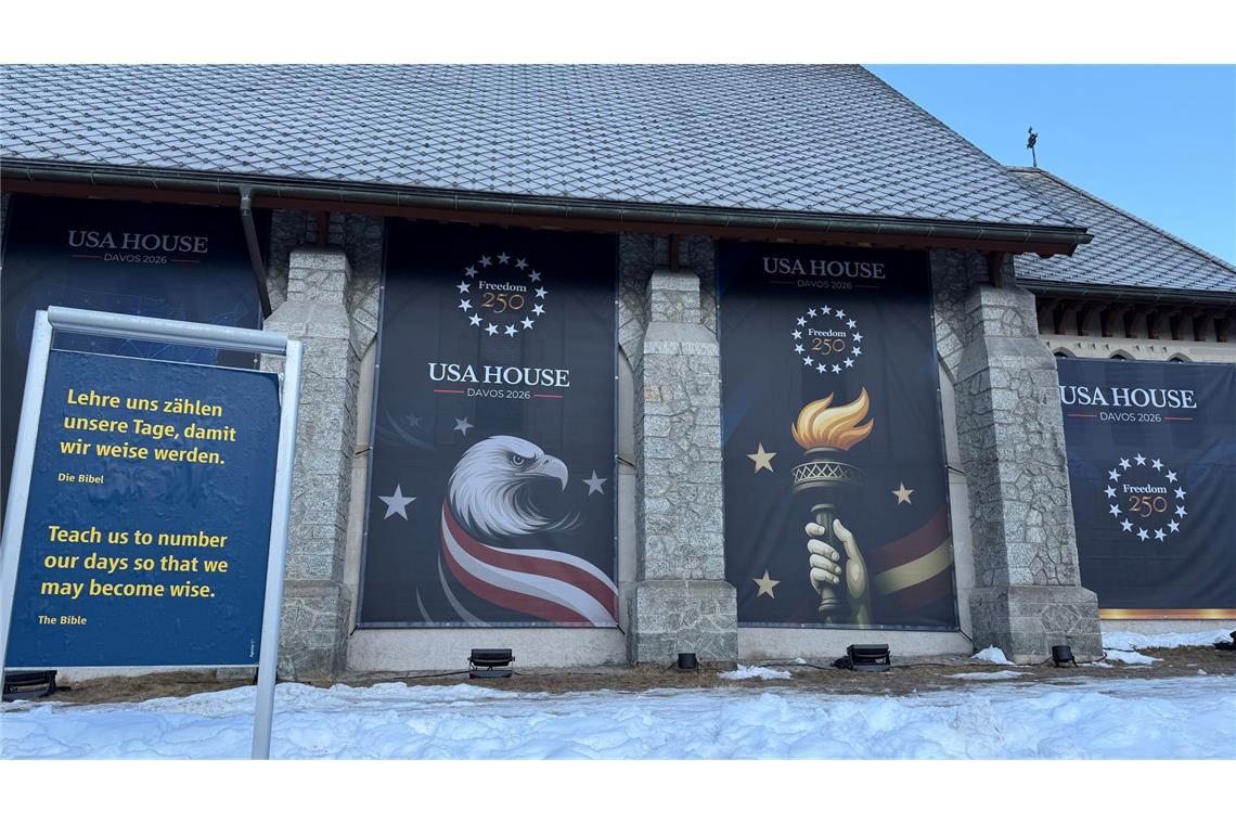 USA House in Davos: Pomp und Glaube eng beieinander.