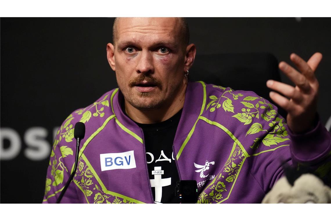 Usyk nach seinem WM-Sieg gegen Fury. (Archivbild)