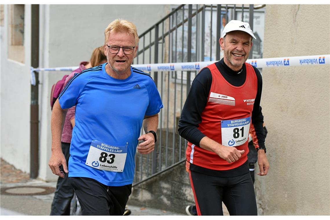 Uwe Bossert (BM aus Spiegelberg) und Gernot Gruber (rechts, Landtagsabgeordneter...