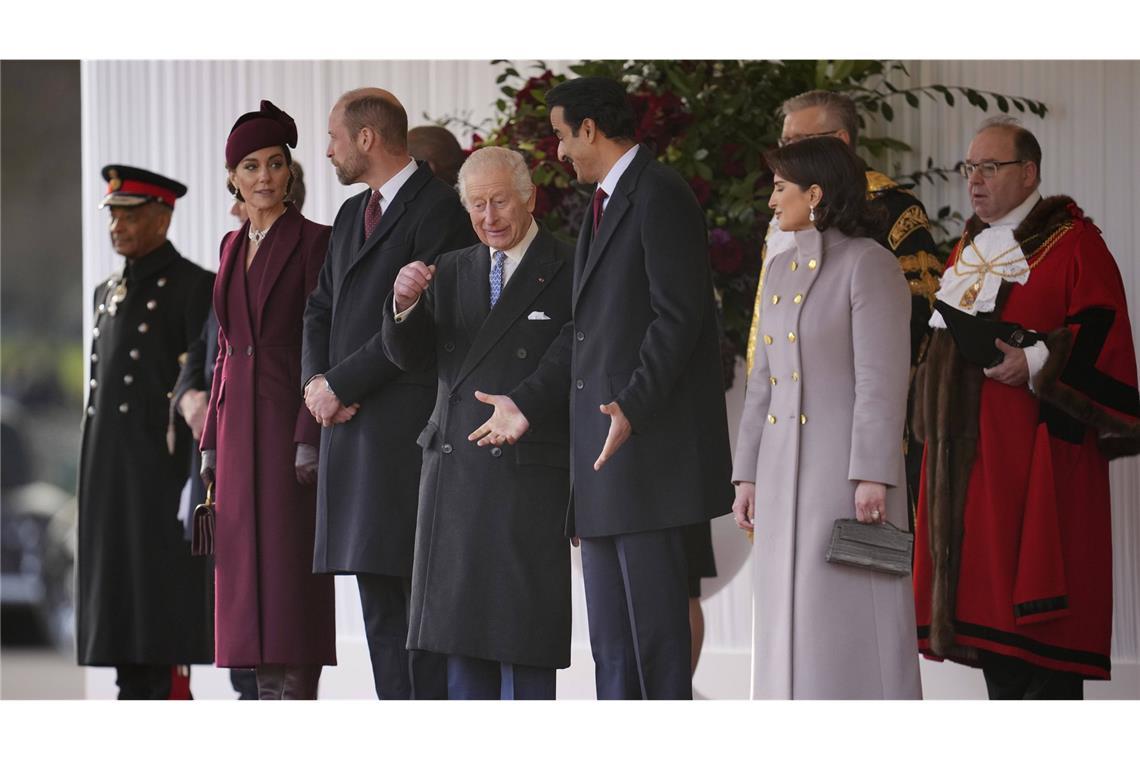 Kate und William begrüßen Emir von Katar zum Staatsbesuch
