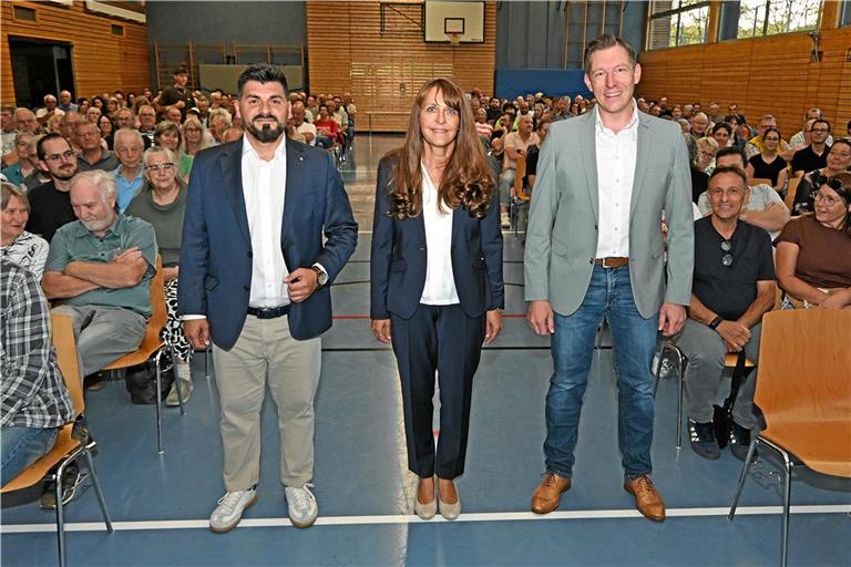 Vatan Ukaj, Bürgermeisterin Sabine Welte-Hauff und Matthias Hedrich (von links) stehen zur Wahl. Foto: Tobias Sellmaier