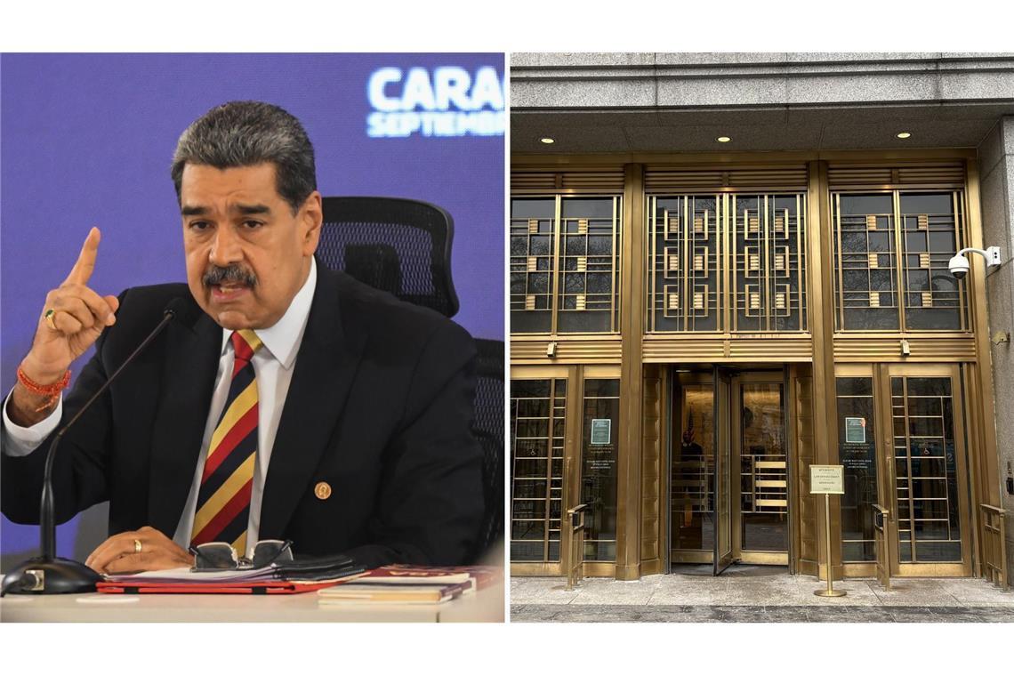 Venezuelas Staatschef Nicolás Maduro steht in New York vor Gericht.