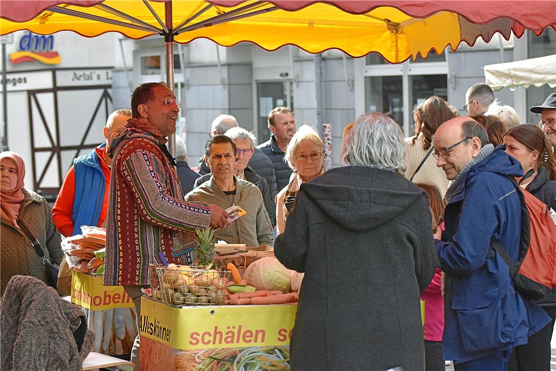 Verkaufsstand am Biegel. 