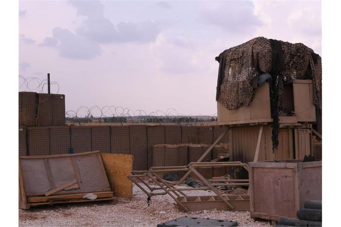 Verlassene US-Militärbasis bei Aleppo. Foto: Ammar Safarjalani/XinHua/dpa