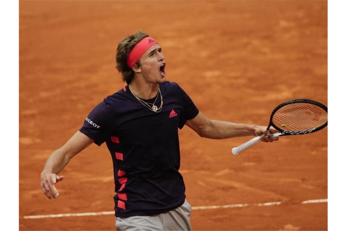 Verpasste in Madrid das Halbfinale: Titelverteidiger Alexander Zverev. Foto: Bernat Armangue/AP