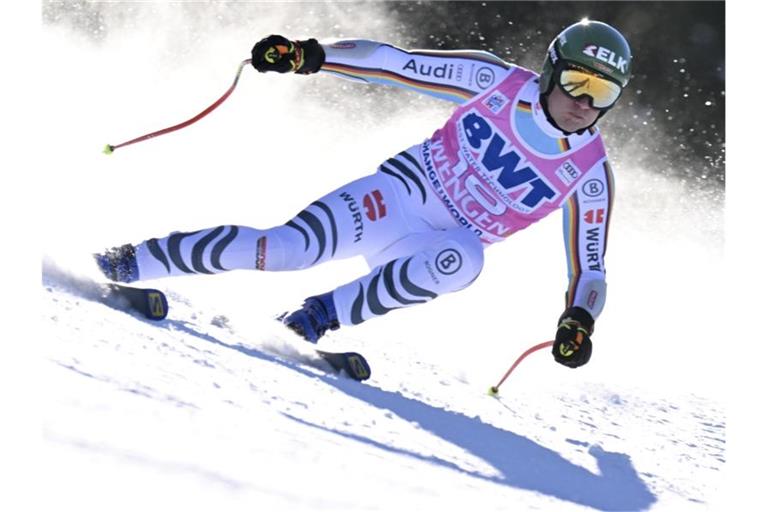 Verpasste in Wengen nur knapp das Podest: Romed Baumann. Foto: Jean-Christophe Bott/KEYSTONE/dpa