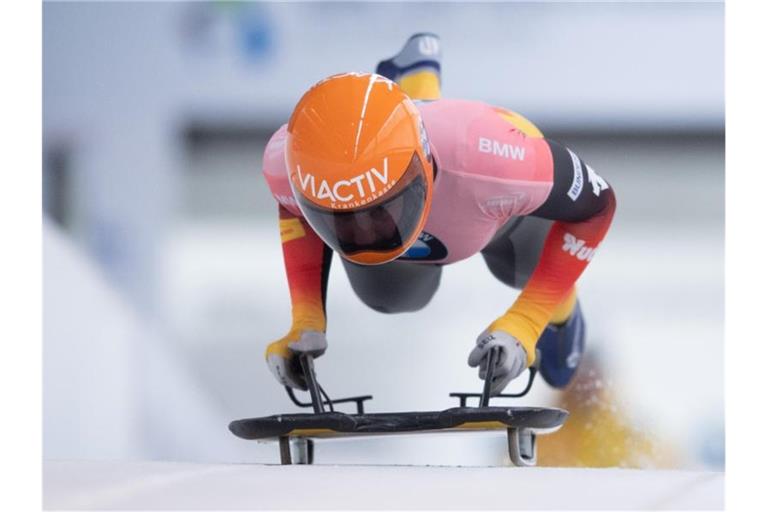 Verteidigte mit einem Bahnrekord ihren WM-Titel: Tina Hermann. Foto: Sebastian Kahnert/dpa-Zentralbild/dpa