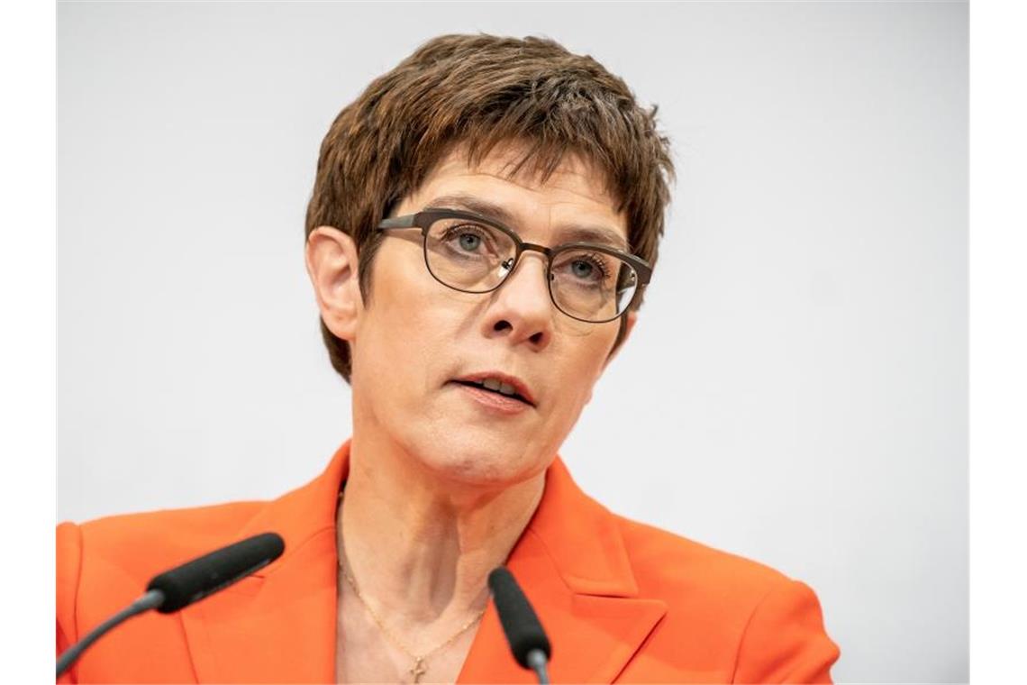 Verteidigungsministerin Annegret Kramp-Karrenbauer (CDU). Foto: Michael Kappeler/dpa