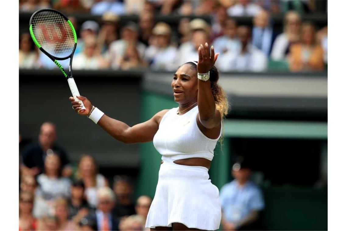 Verzweifelt: Serena Williams war im Wimbledon-Finale gegen Simona Halep chancenlos. Foto: Adam Davy/PA Wire