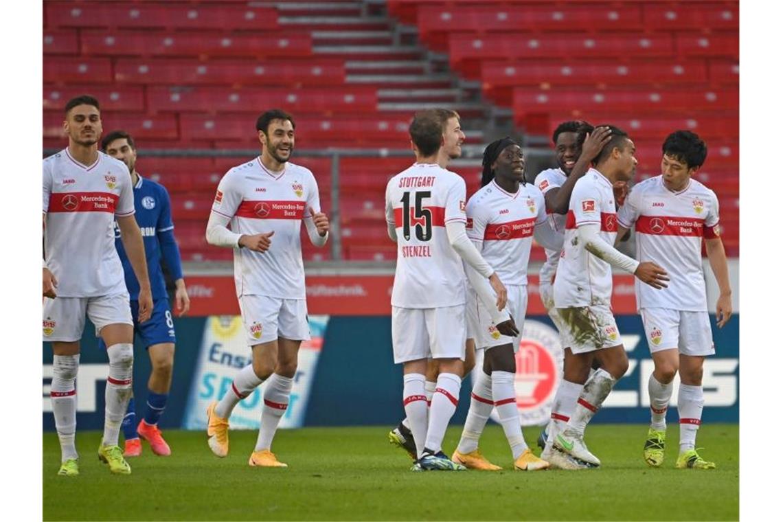 VfB Stuttgart bei einem Spiel. Foto: Sebastian Gollnow/dpa
