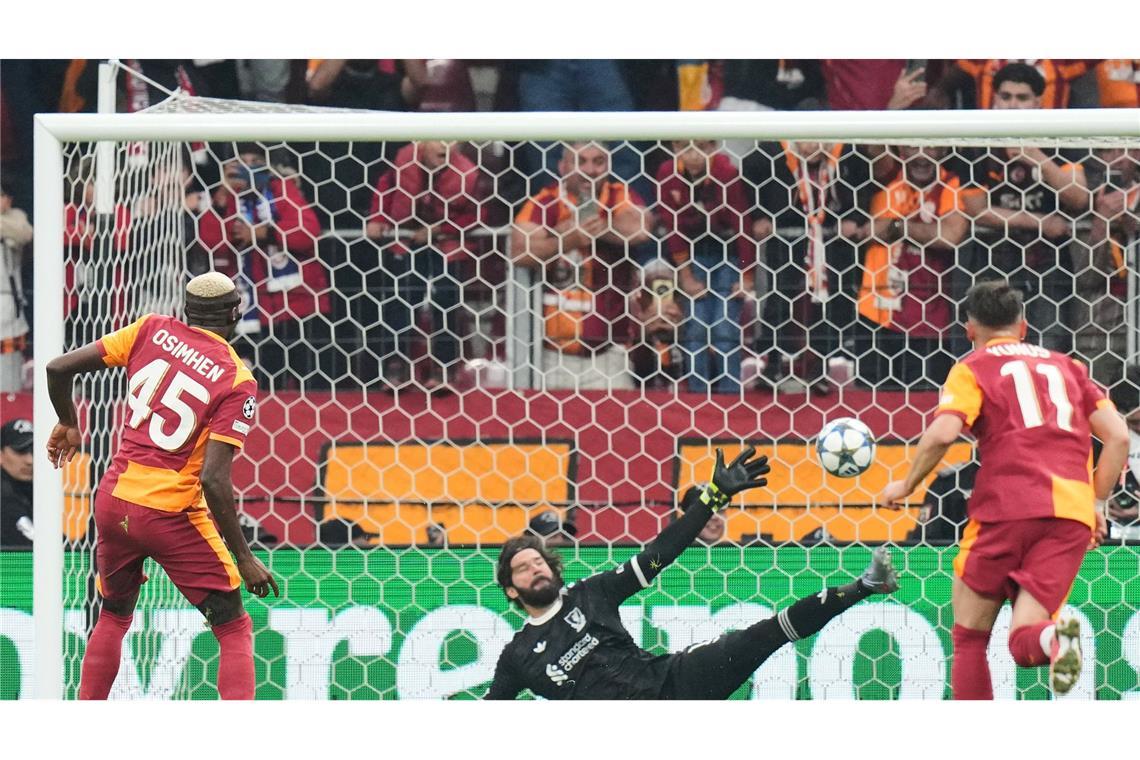 Victor Osimhen sorgte für die Führung von Galatasaray gegen Liverpool.