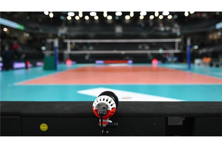 Video Challenge in der Volleyball-Bundesliga der Frauen: Insgesamt liefern 14 Kameras Bilder, mithilfe von denen der Video-Schiedsrichter strittige Entscheidungen begutachten kann.