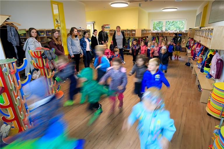 Viel war los bei der Inbetriebnahme des Kindergartens vor zwei Jahren. Archivfoto: A. Becher