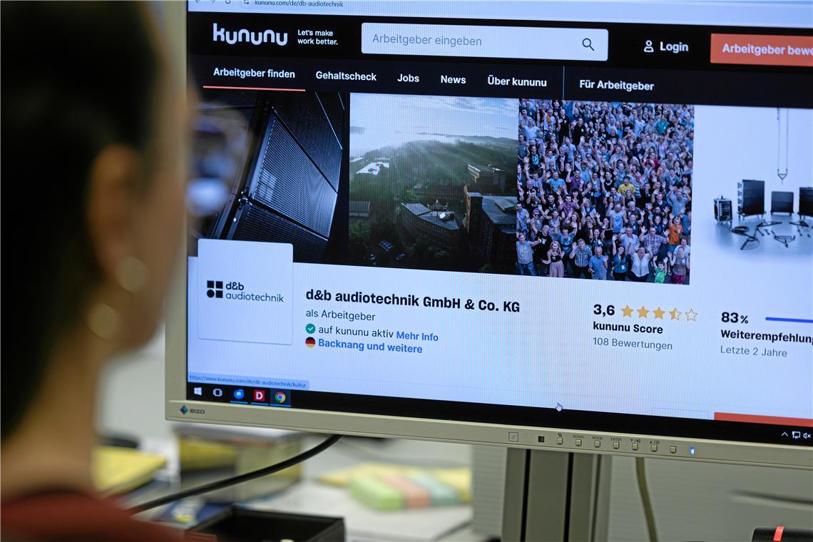 Kununu-Bewertungen im Rems-Murr-Kreis Viele Bewerberinnen und Bewerber informieren sich über künftige Arbeitgeber bei Bewertungsplattformen wie Kununu. Foto: Alexander Becher