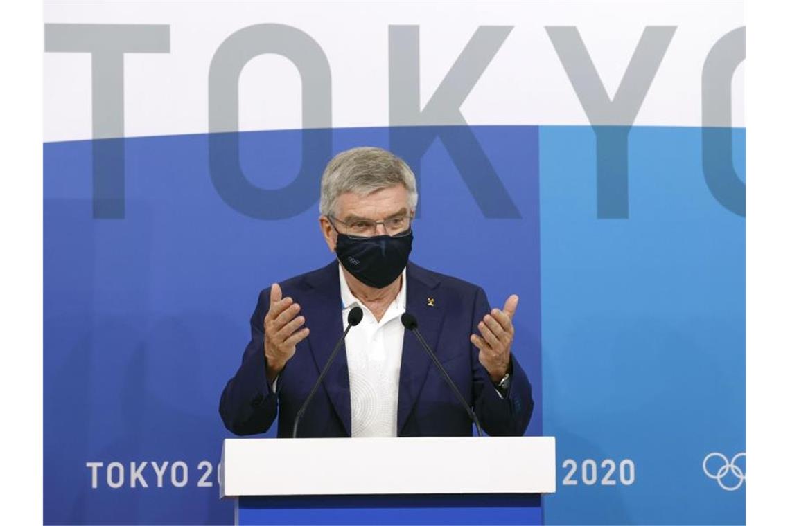 Im Auge des Zorns: Thomas Bachs schwierige Tokio-Spiele Viele Japaner nehmen Thomas Bach das Festhalten an den Sommerspielen in Tokio übel. Foto: ---/kyodo/dpa