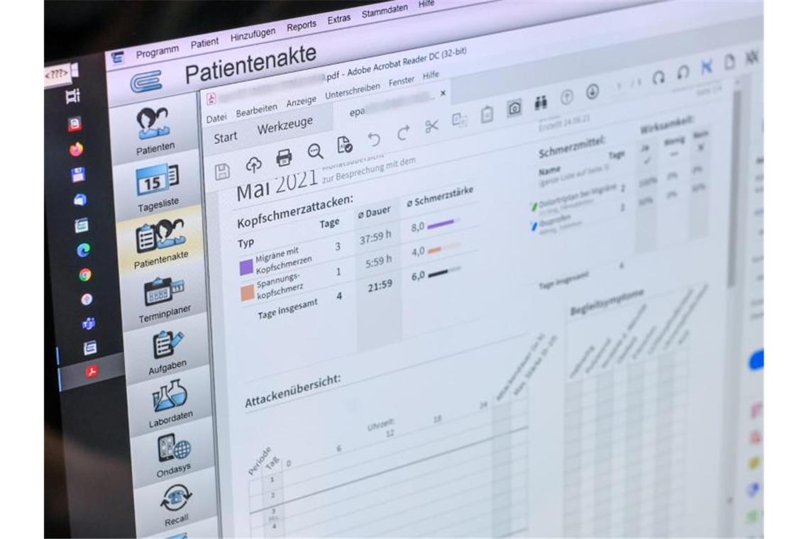 Vier Krankenkassen wurden angewiesen, die neue elektronische Patientenakte um zusätzliche Datenschutzfunktionen zu erweitern. Foto: Jens Kalaene/dpa-Zentralbild/dpa