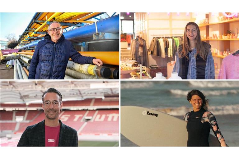 Vier Meinungen, drei Generationen, zwei Städte: Helmut Erb, Smilla Schülke, Christine Sing und Adrian Thoma (von links oben im Uhrzeigersinn).