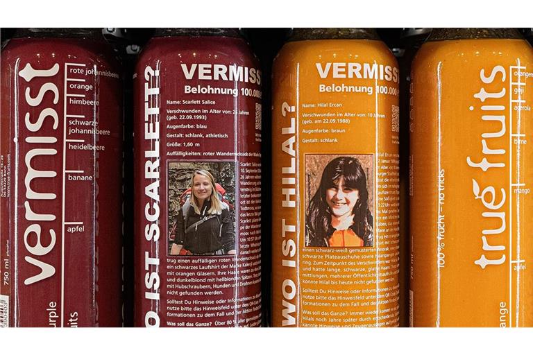 Vier Wochen lang würden die Bilder von Hilal Ercan aus Hamburg und Scarlett Salice aus dem ostwestfälischen Bad Lippspringe auf den Flaschen abgedruckt.