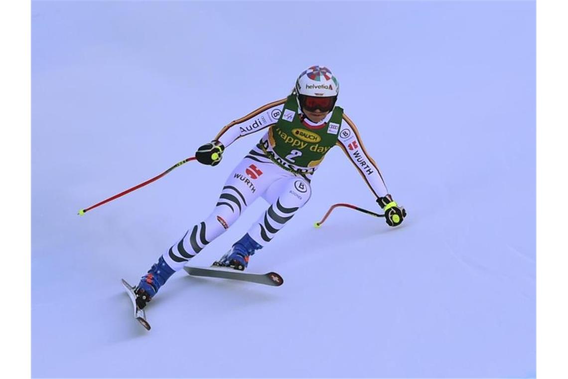 Viktoria Rebensburg belegte bei der Abfahrt in Bansko nur den 22. Platz. Foto: Pier Marco Tacca/AP/dpa