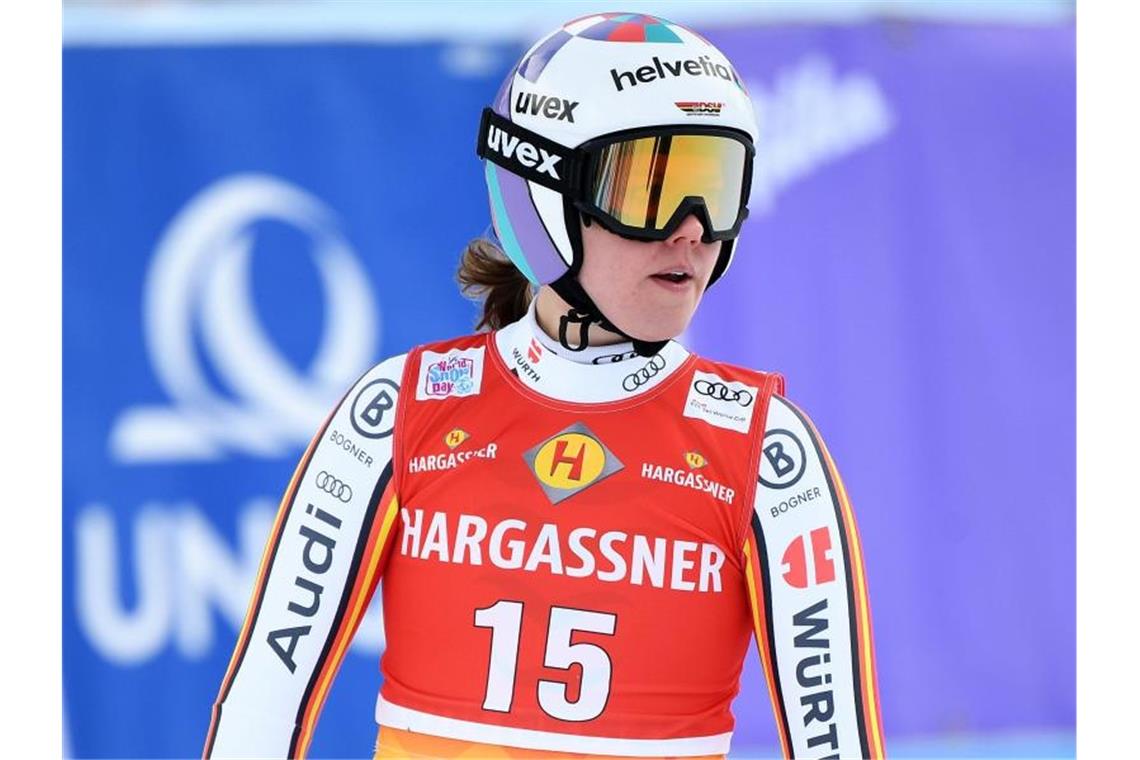 Viktoria Rebensburg schied im Parallel-Riesenslalom früh aus. Foto: Helmut Fohringer/APA/dpa