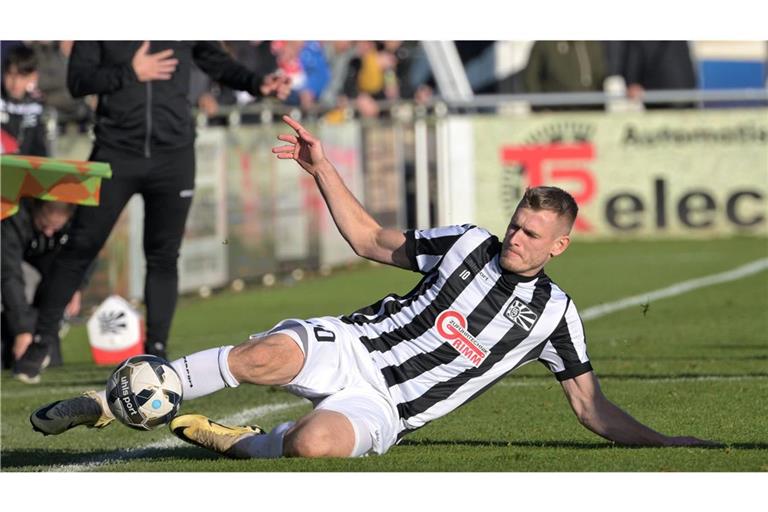 Villingens Stürmer Marcel Sökler bewies wider einmal seinen Torriecher in einem Spiel gegen die Stuttgarter Kickers.