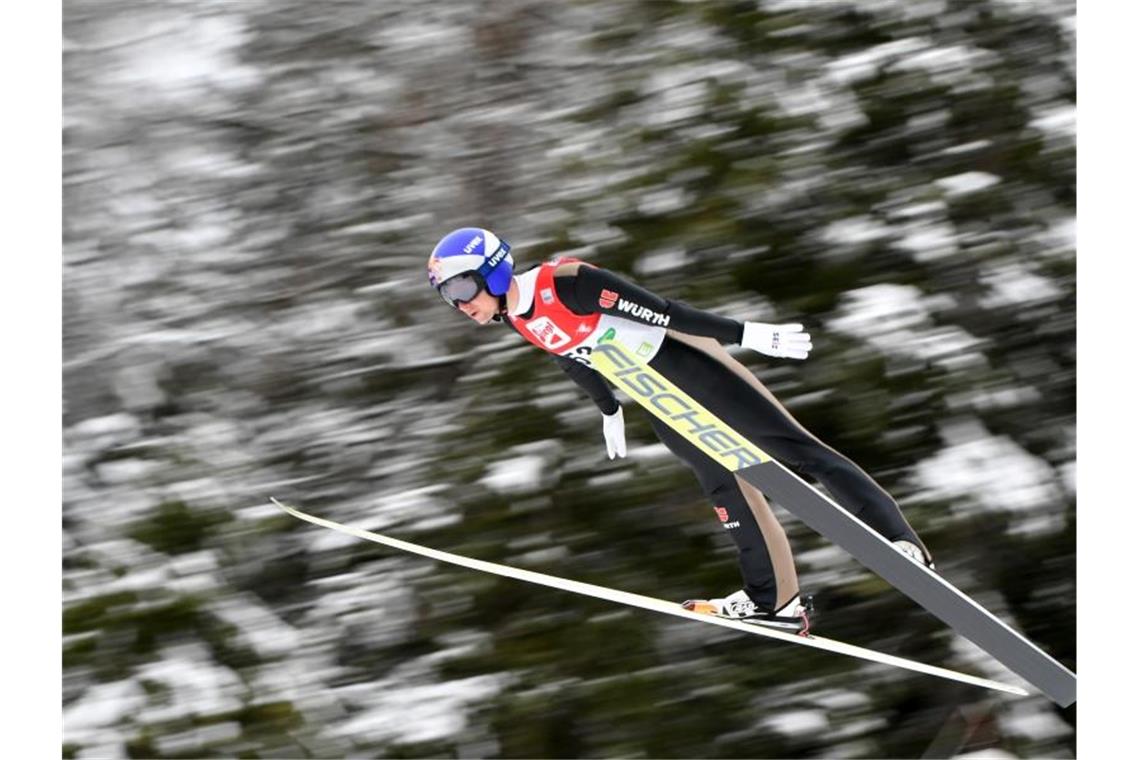 Vinzenz Geiger wurde im italienischen Val di Fiemme Zweiter. Foto: Barbara Gindl/APA/dpa