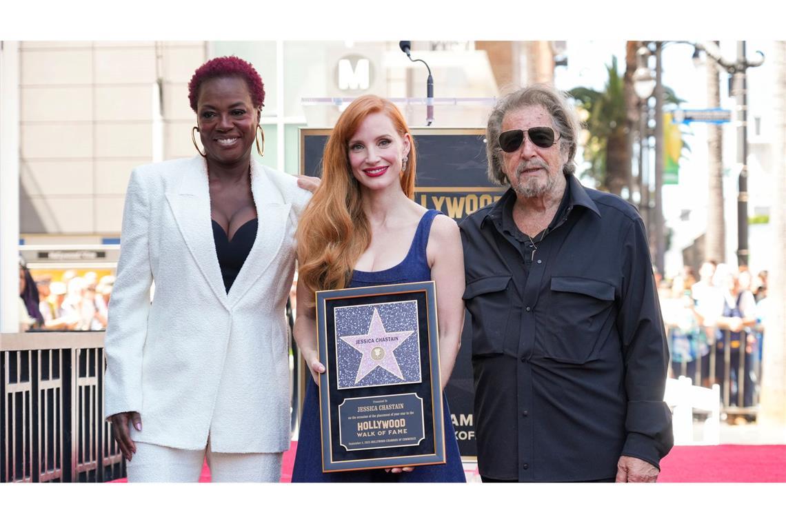 Viola Davis und Al Pacino zollen Jessica Chastain Tribut.
