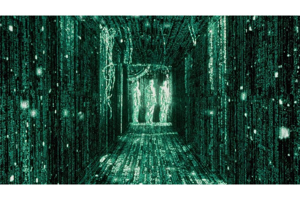 Visionen, wie KI die Welt verändern und die Geschicke der Menschheit in die Hand nehmen könnte, gibt es zuhauf. Man denke nur an die Science-Fiction-Filmreihe „The Matrix“ (Szene aus dem Film „The Matrix“, 1999).