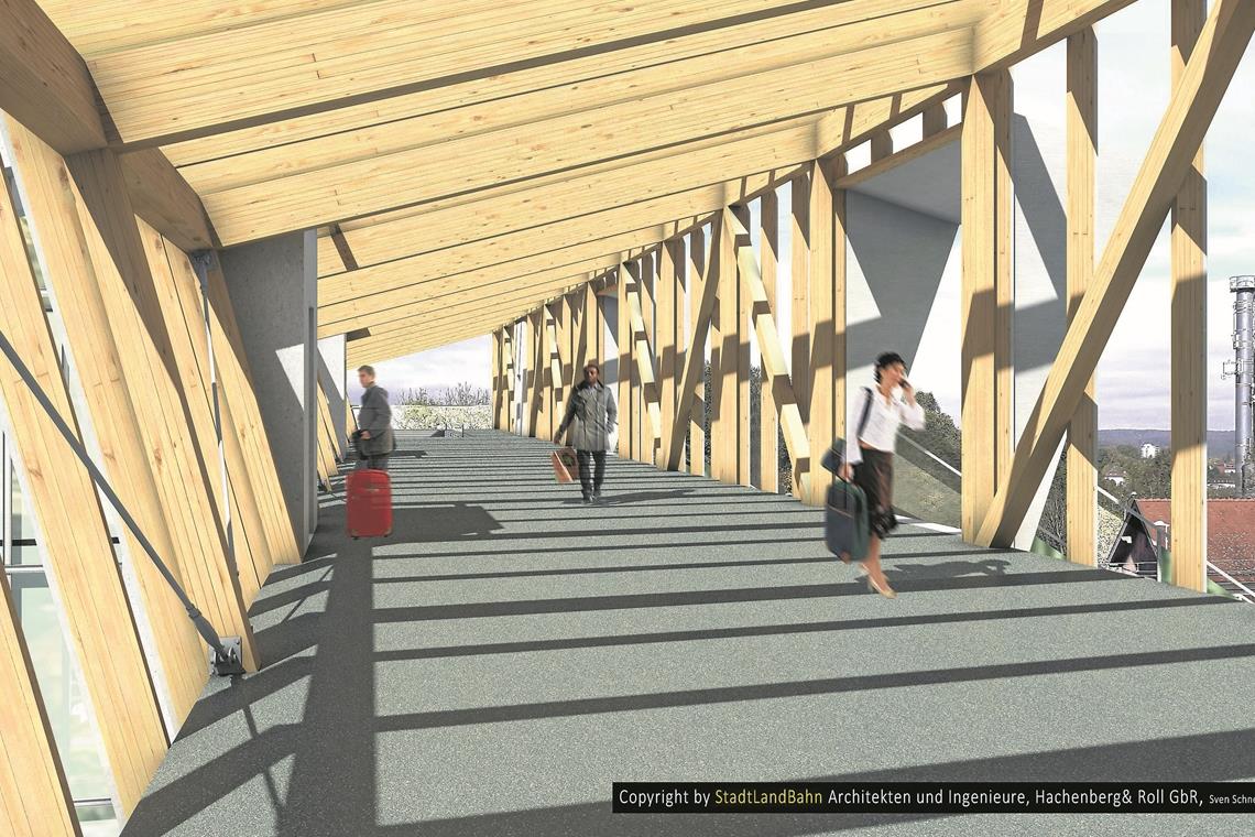 Stadtbrücke soll billiger werden Visualisierung: StadtLandBahn