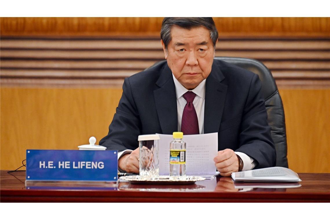 Vize-Ministerpräsident He Lifeng ist in China für Wirtschaft und Handel verantwortlich. (Archivbilid)