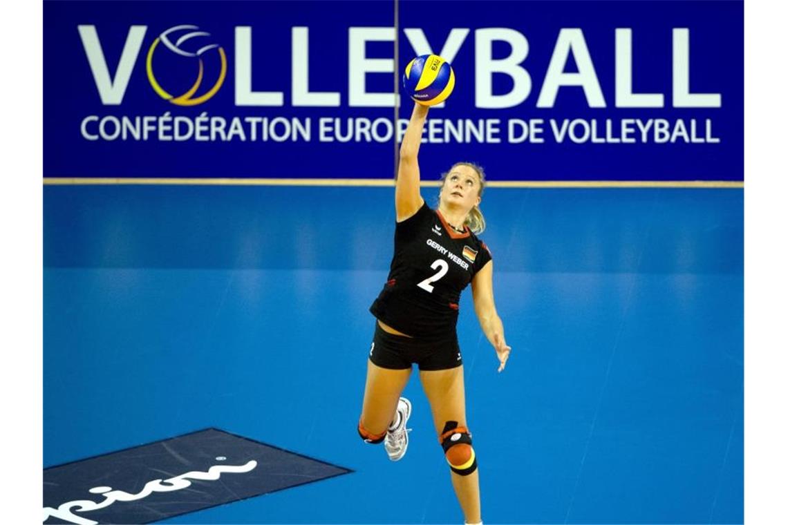 Volleyball Nationalspielerin Kathleen Weiß. Foto: Soeren Stache/Archivbild